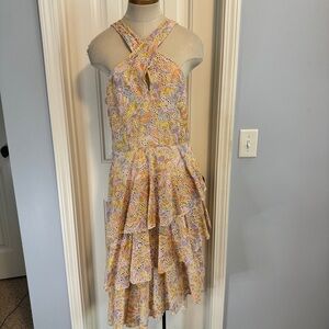 NEW Willa Story Large Mia Dress ~ Sundress Eyelet Halter Colorful Ruffled